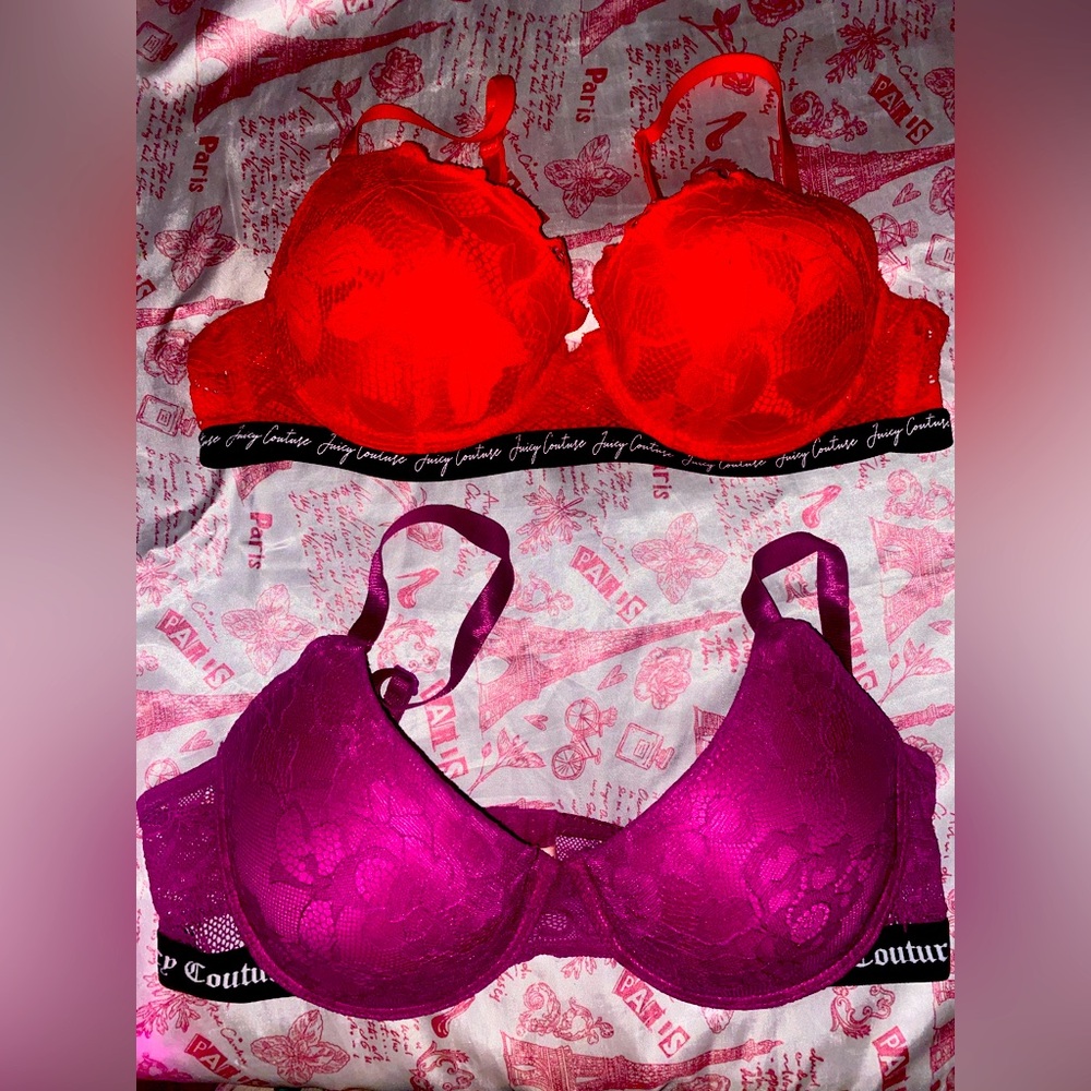 Y2K mcbling Juicy couture set of 2 bras lot